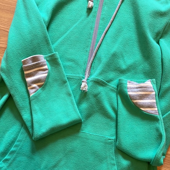 Boutique Women’s Teal/Green Half Zip Sweatshirt, Size M - Picture 2 of 6